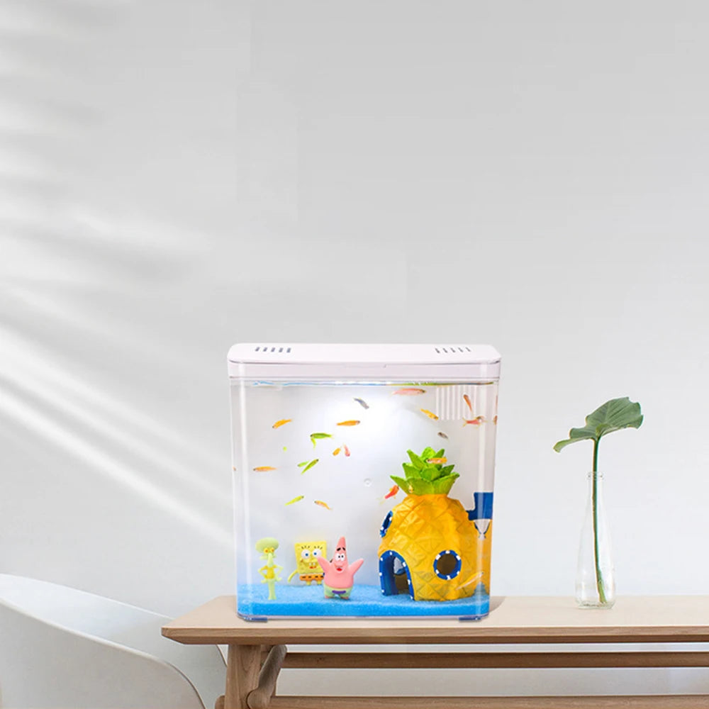 Silent Mini Desktop Betta Fish Tank with LED & Filter | Canada