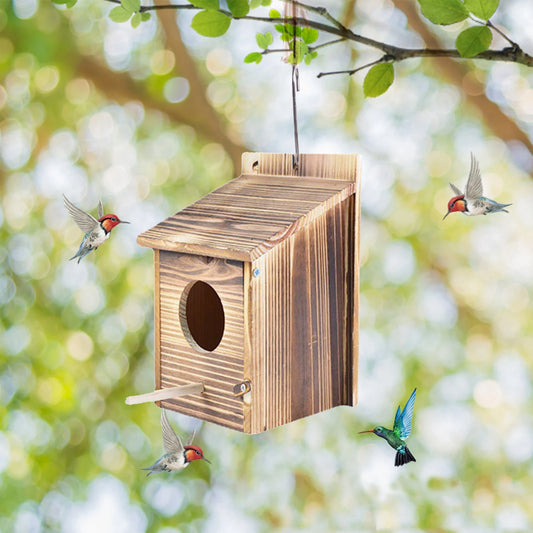 Weatherproof Wooden Bird House for Canadian Outdoor Birds