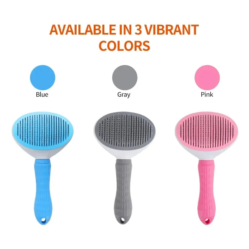 Pro Stainless Steel Pet Grooming Brush for Cats & Dogs | Deshedding