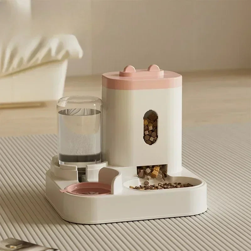 Automatic Pet Feeder: Integrated Food & Water for Cats & Dogs LC