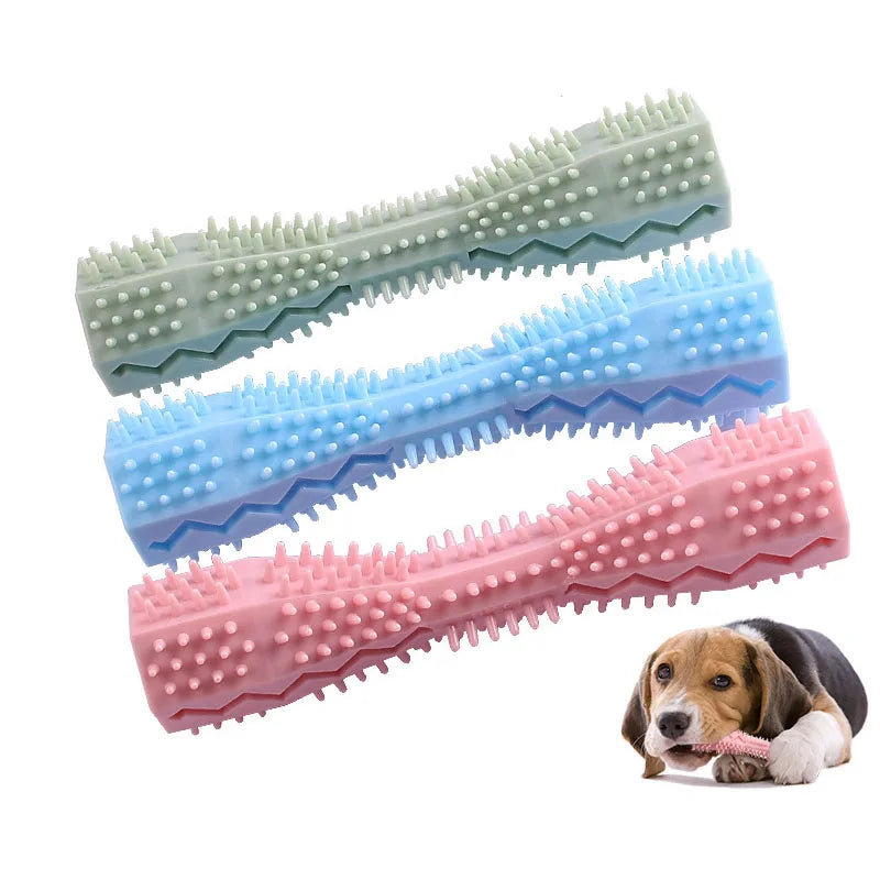 Dog Toothbrush Chew Toy - Durable Dental Cleaning Stick