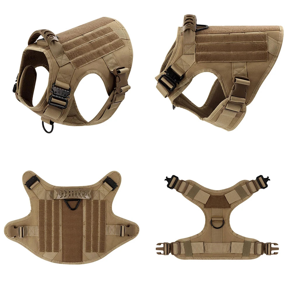 Tactical Dog Harness Vest w/ MOLLE | German Shepherd Malinois Training