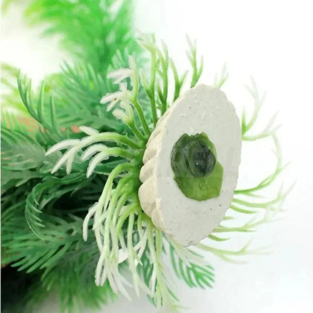 Green Artificial Plastic Aquarium Plant Decor - Fish Tank Ornament