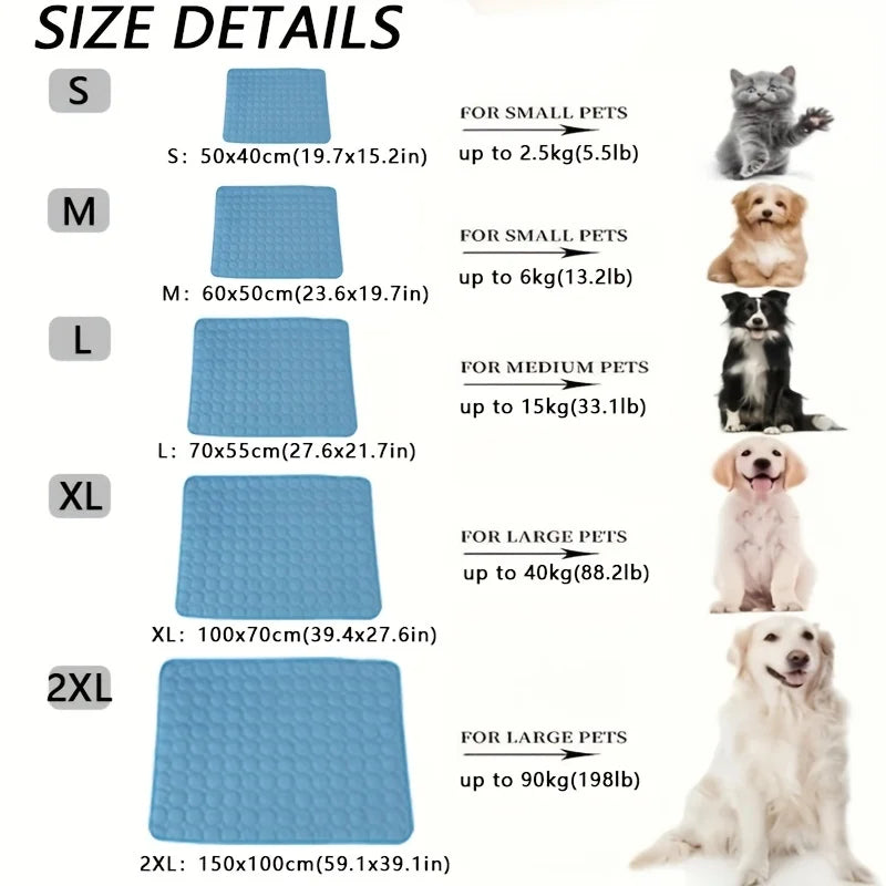 Dog and Cat Cooling Mat | Summer Pet Cold Bed & Cat Ice Pad