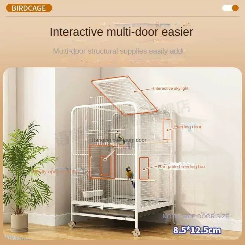 Luxury Large Bird Villa Cage for Breeding Parrots & Exotic Birds