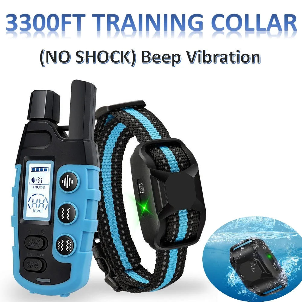 No Shock Dog Training Collar: 3300ft Range, Waterproof E-Collar