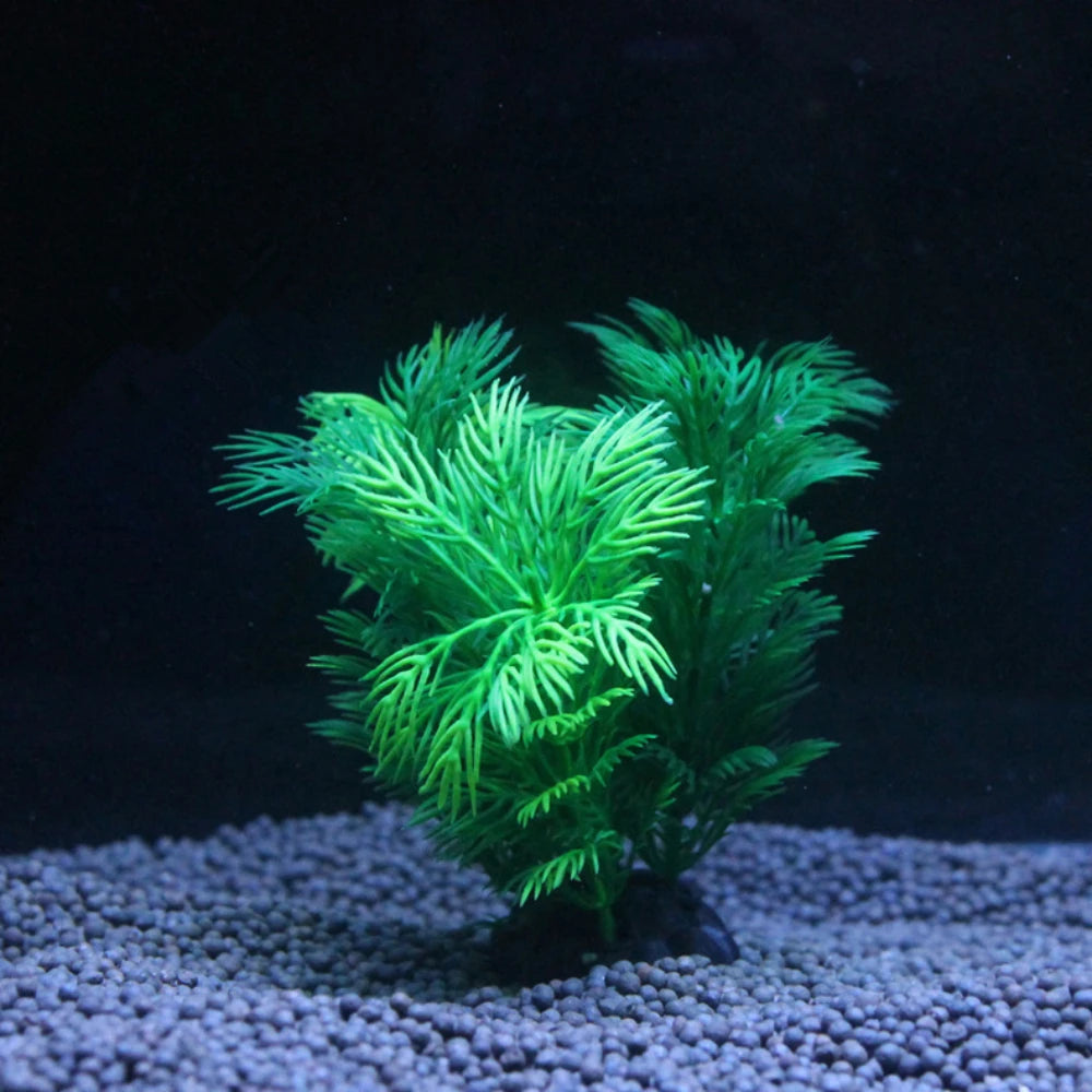 Green Artificial Plastic Aquarium Plant Decor - Fish Tank Ornament