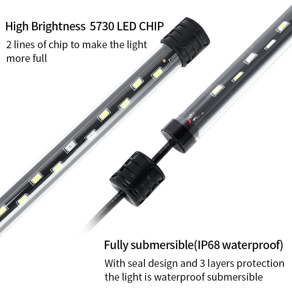 Aquarium LED Clip Light | Waterproof Fish Tank Plant Grow Lamp 18-58cm