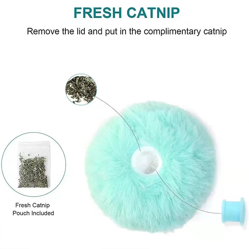 Smart Interactive Plush Cat Sound Toy Ball | Catnip Ready