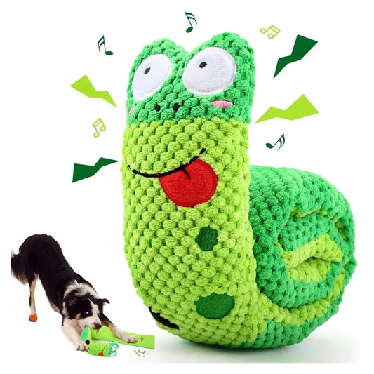 Dog Puzzle Feeder Snail Toy - Interactive & Indestructible