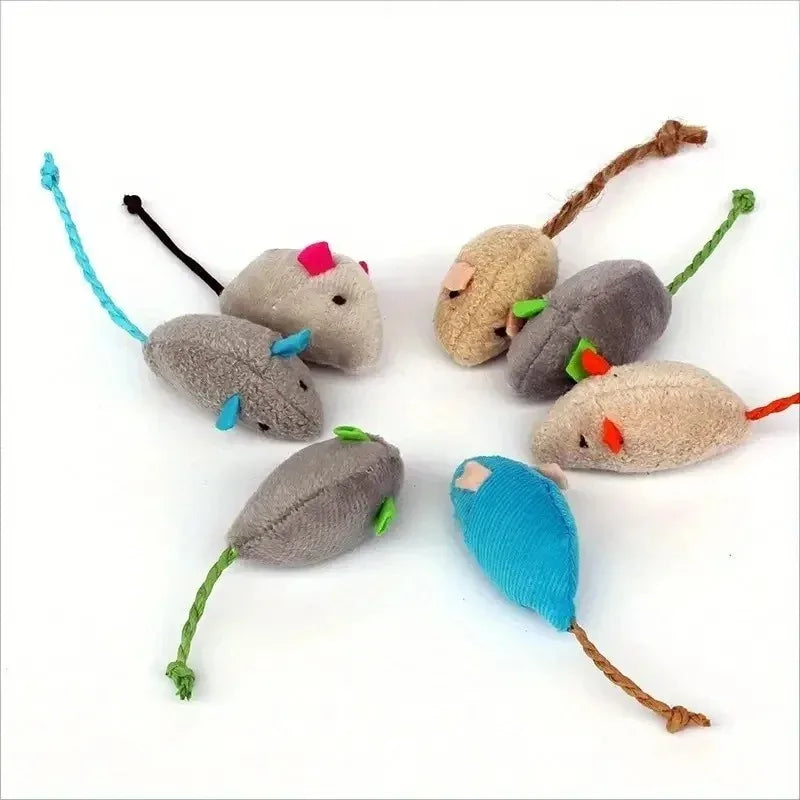3/7PC Plush Rat Cat Toys | Durable Linen & Interactive Fun