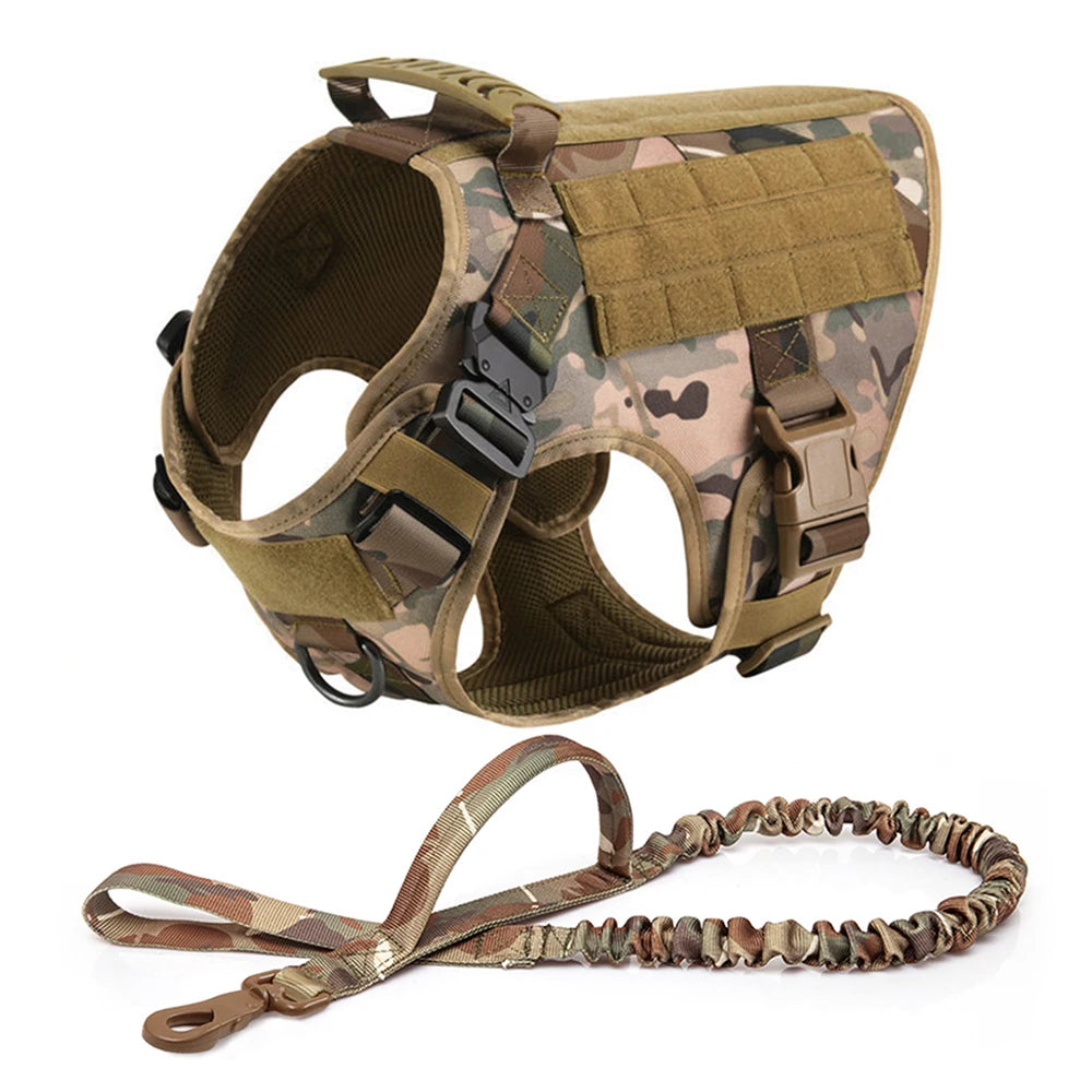 Tactical Dog Harness Vest w/ MOLLE | German Shepherd Malinois Training
