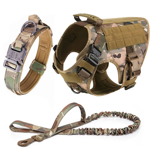 Tactical Dog Harness Vest w/ MOLLE | German Shepherd Malinois Training