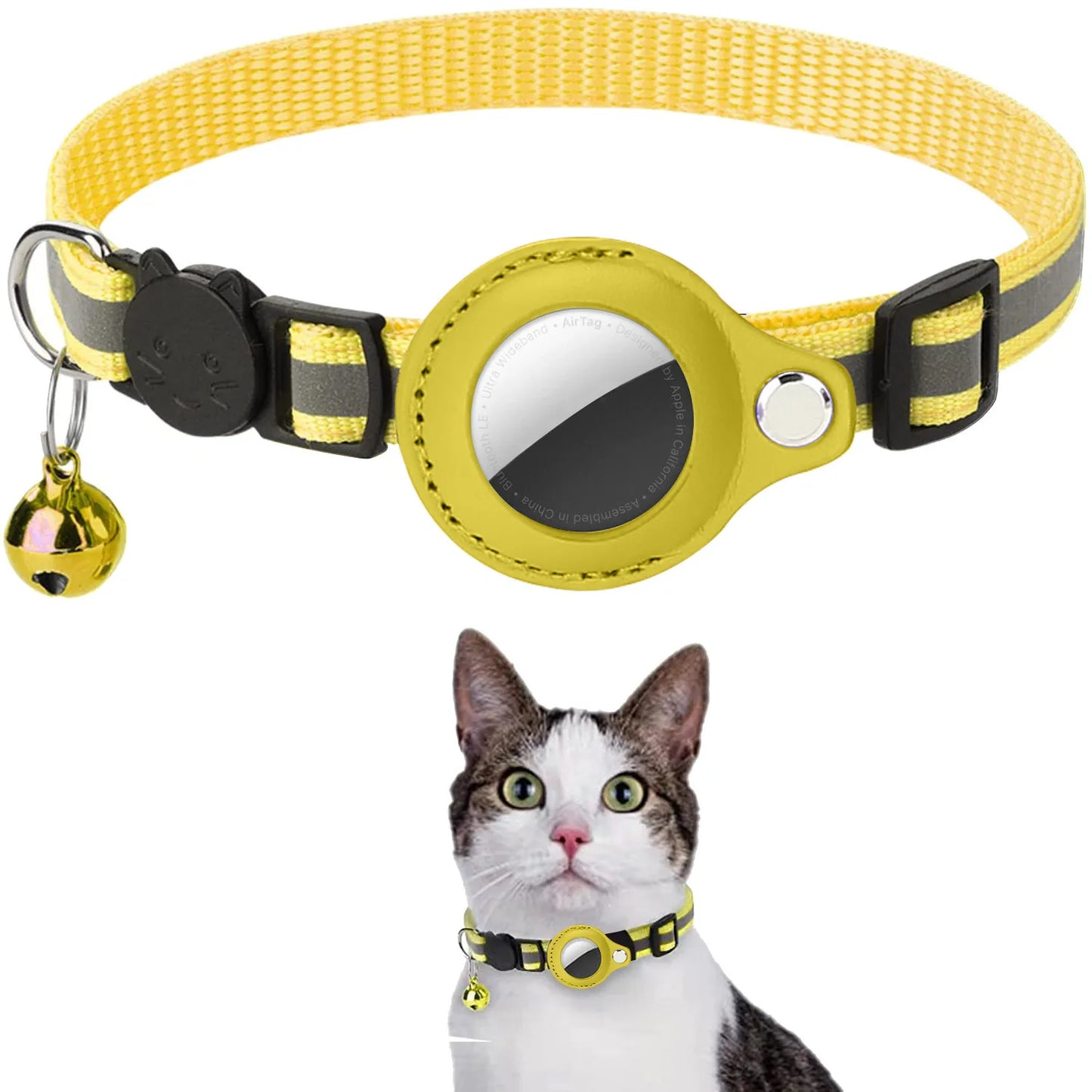 Cat AirTag Holder Collar | Breakaway, Reflective & Waterproof