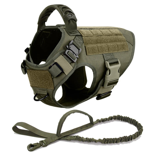 Tactical Dog Harness Vest w/ MOLLE | German Shepherd Malinois Training