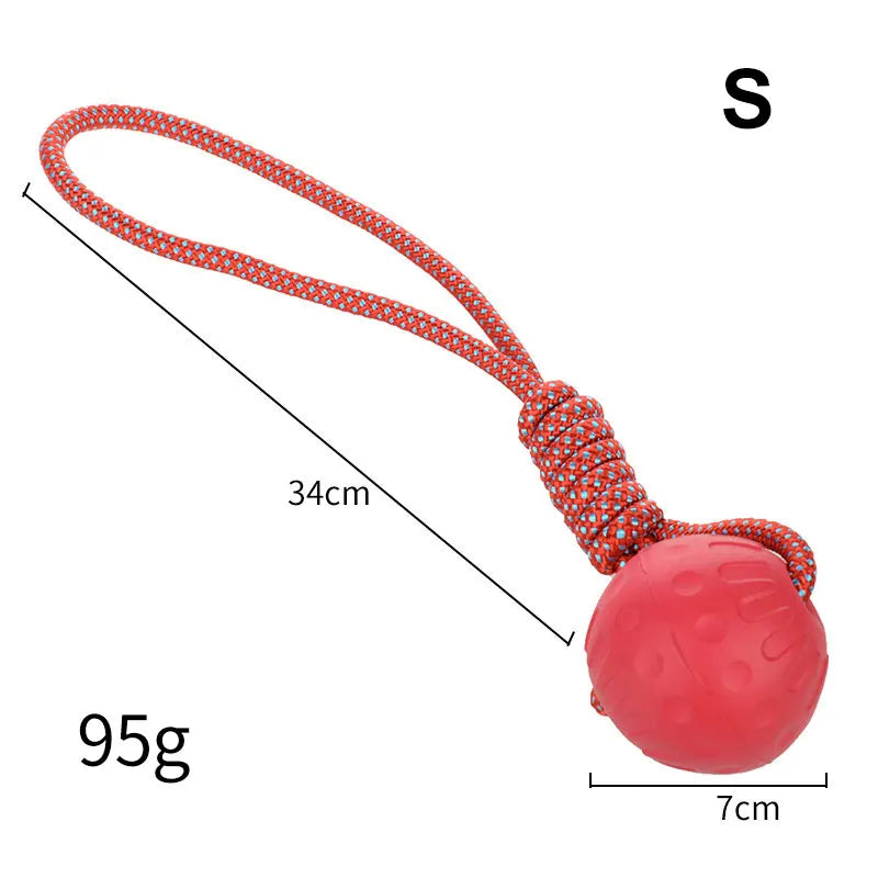 HOOPET Tough Red Rubber Dog Ball - Chew Proof S-XL