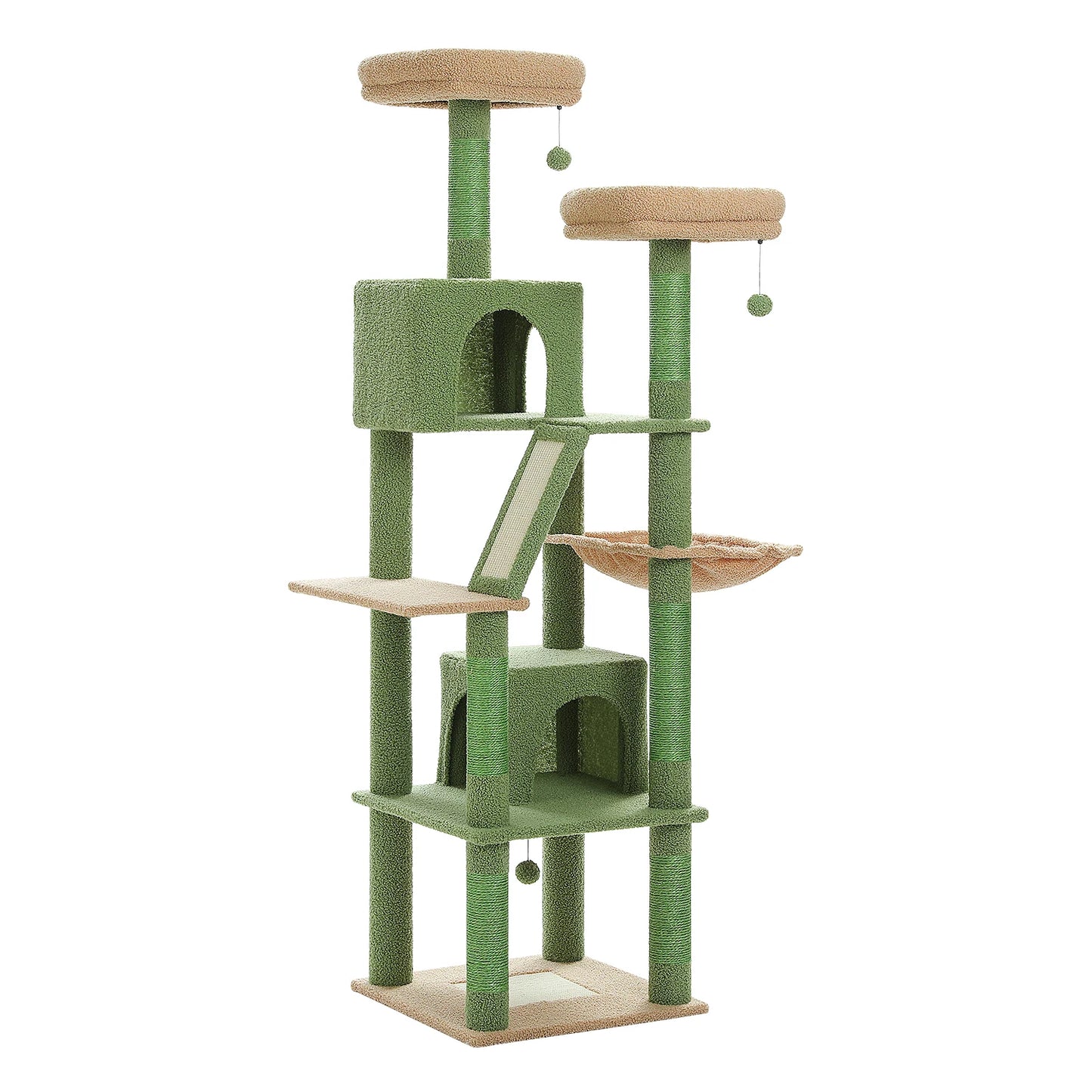 Tall Multi-Level Cat Tree Tower for Multiple Indoor Cats w/ Condo