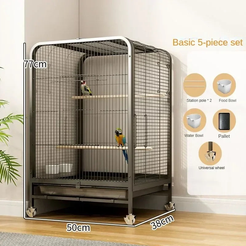 Luxury Large Bird Villa Cage for Breeding Parrots & Exotic Birds