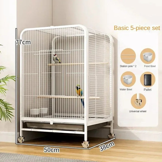 Luxury Large Bird Villa Cage for Breeding Parrots & Exotic Birds