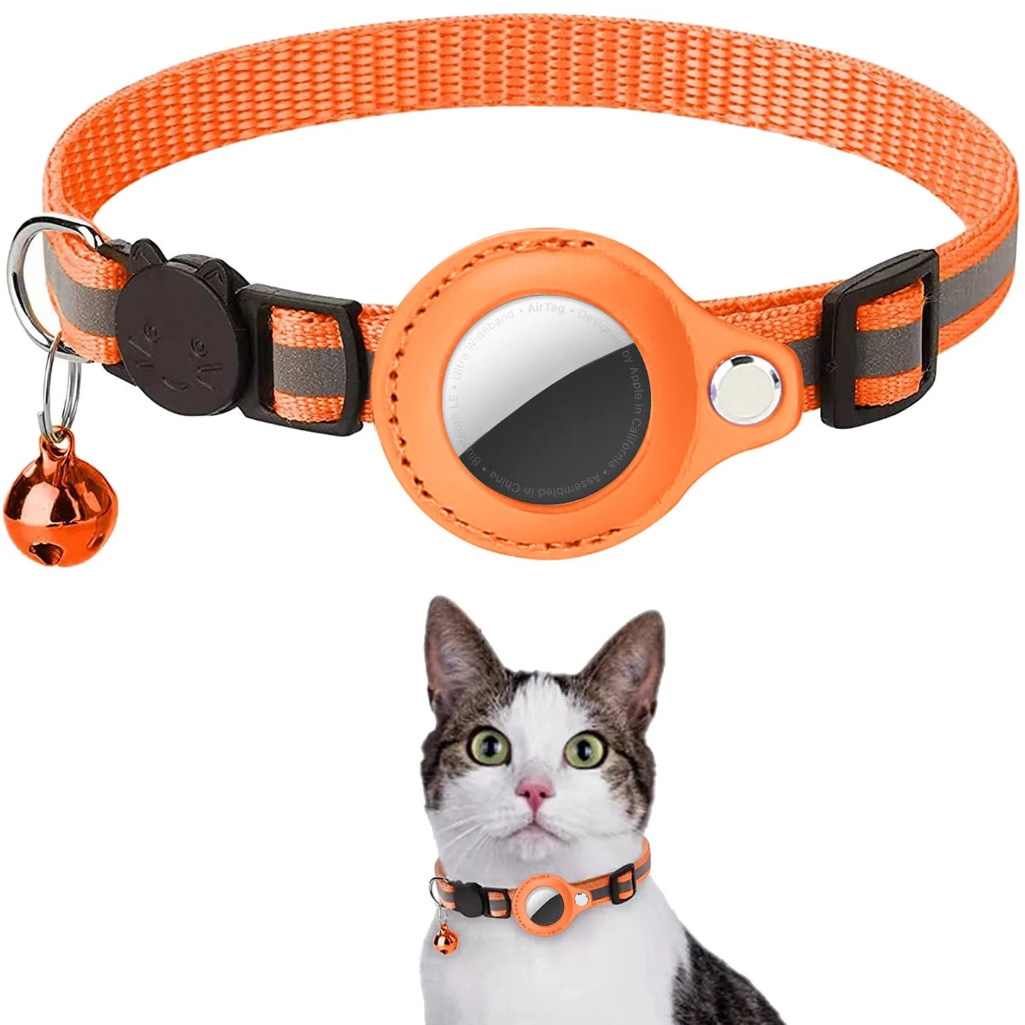 Cat AirTag Holder Collar | Breakaway, Reflective & Waterproof