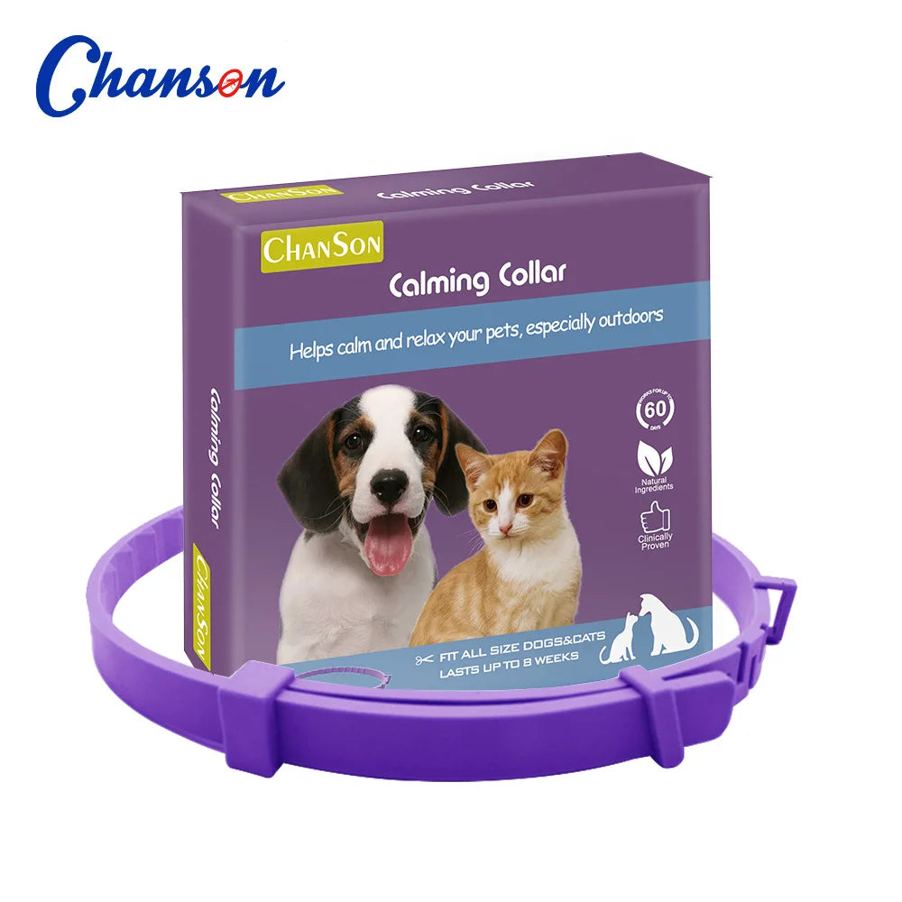 Natural Pet Calming Collar for Cats & Dogs | 60-Day Anxiety Relief