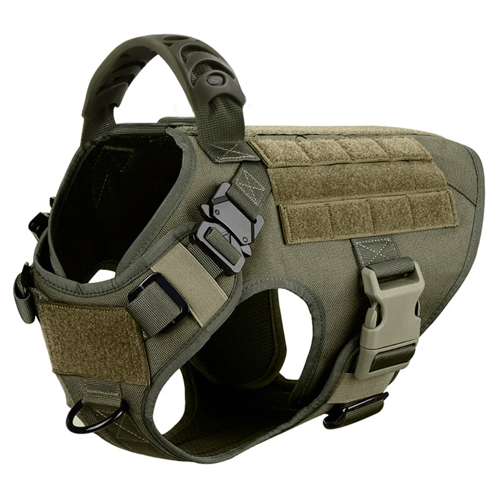 Tactical Dog Harness Vest w/ MOLLE | German Shepherd Malinois Training