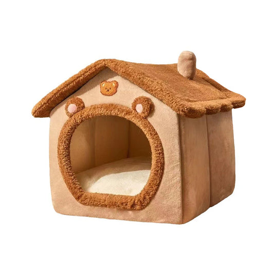 Cozy Four Season Pet Bed - Enclosed Teddy Bear Style (Canada)