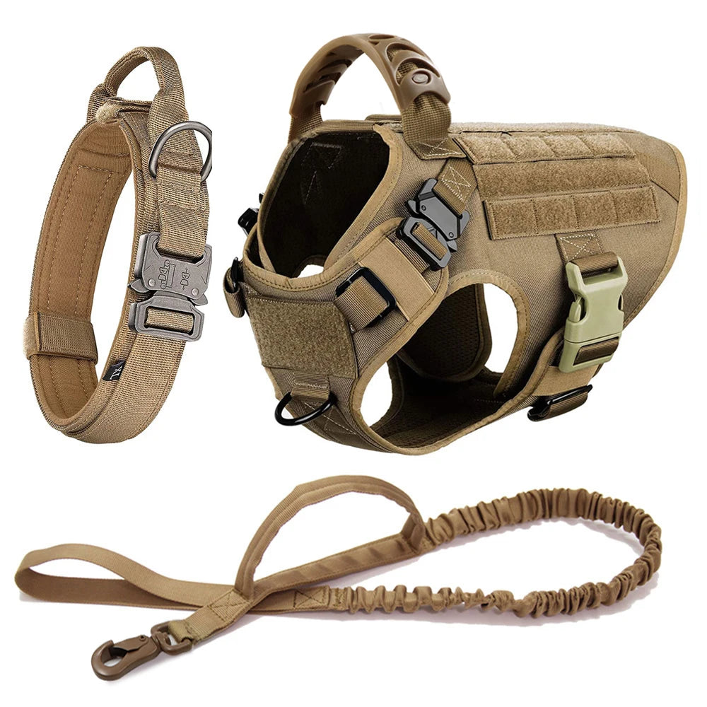 Tactical Dog Harness Vest w/ MOLLE | German Shepherd Malinois Training