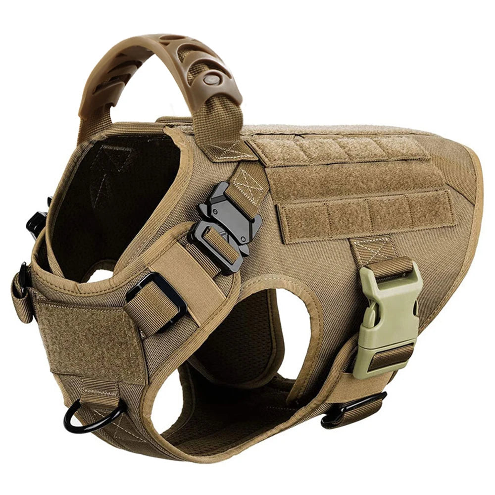 Tactical Dog Harness Vest w/ MOLLE | German Shepherd Malinois Training