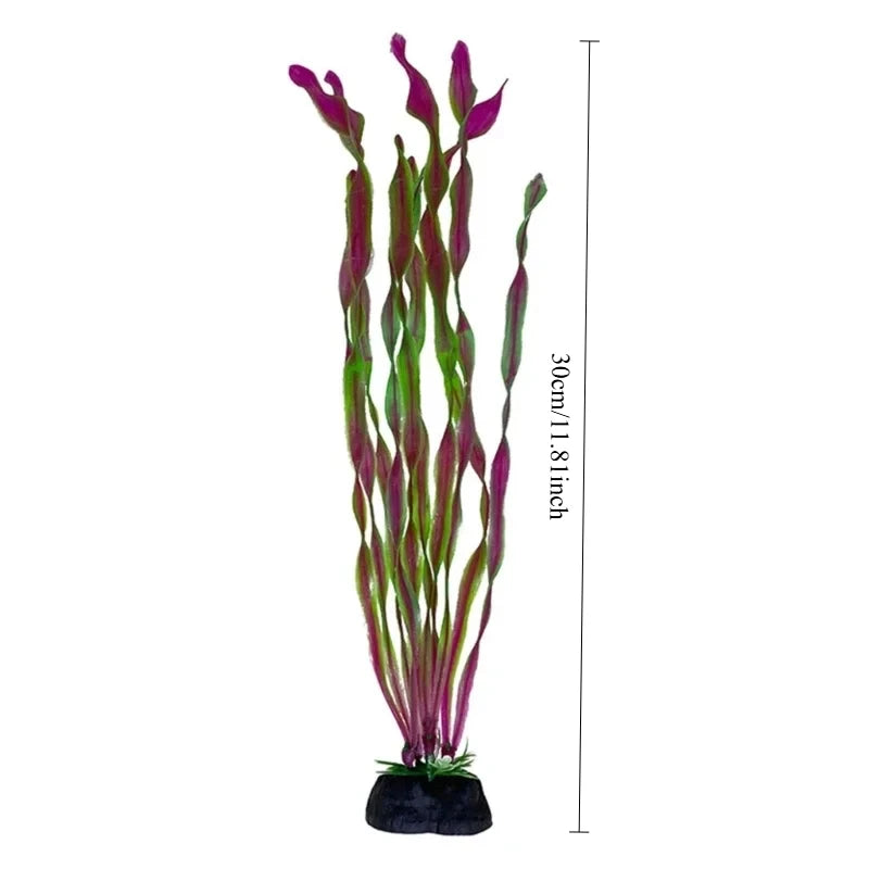 Green Artificial Plastic Aquarium Plant Decor - Fish Tank Ornament