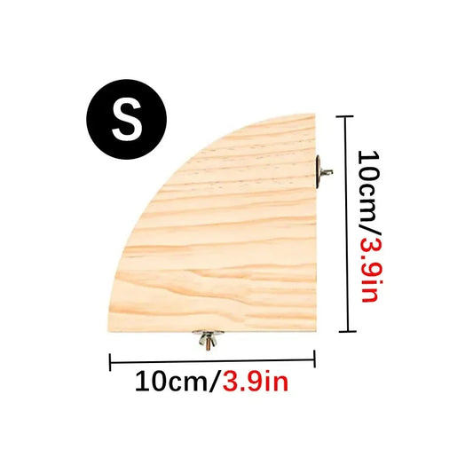 Natural Wood Bird Perch Stand - Cage Platform for Parrots