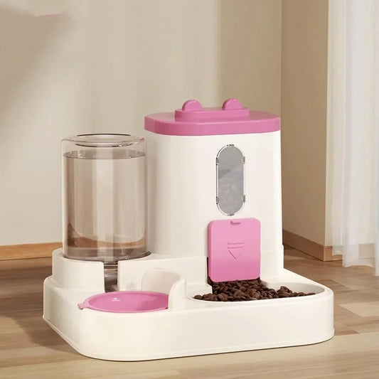 Automatic Pet Feeder: Integrated Food & Water for Cats & Dogs