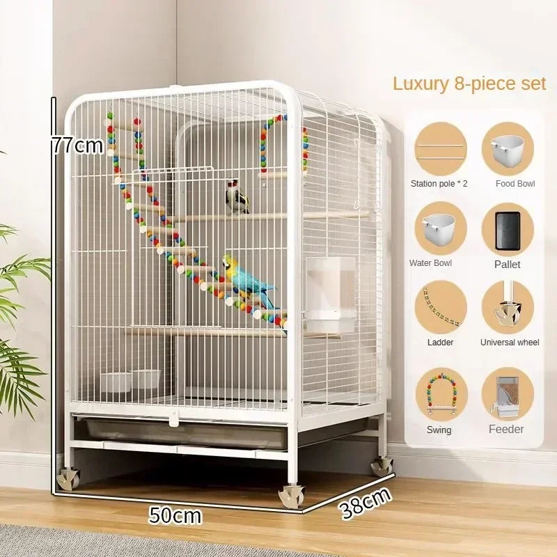 Luxury Large Bird Villa Cage for Breeding Parrots & Exotic Birds