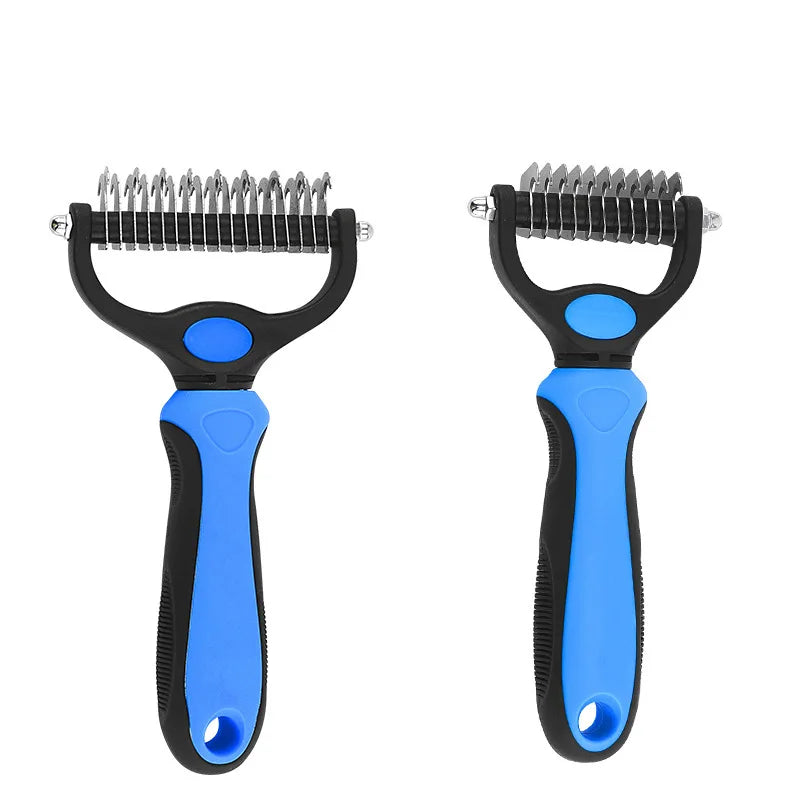 Pet Deshedding Brush | Dog & Cat Fur Remover & Knot Cutter