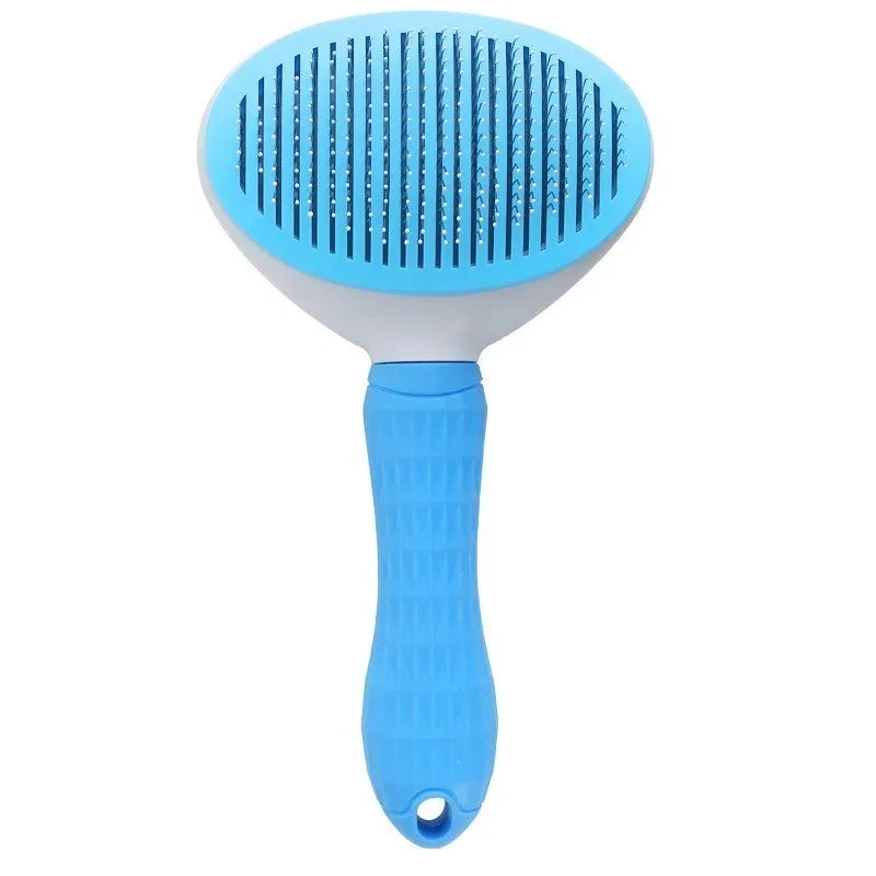 Self-Cleaning Pet Grooming Brush for Dogs & Cats - Hair Remover