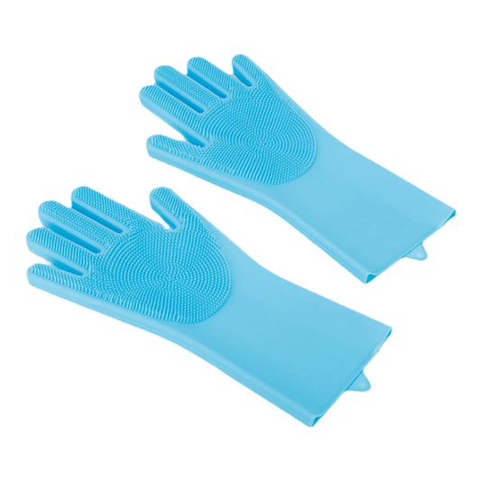 Pet Bathing Gloves: Silicone Scrubber & Hair Remover for Dogs, Cats