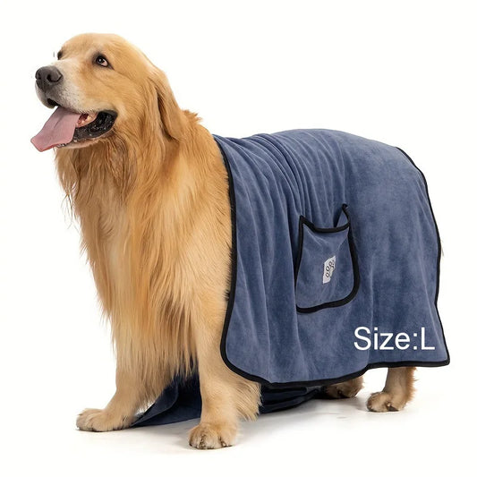Ultra-Absorbent Microfiber Pet Drying Towel for Dogs & Cats