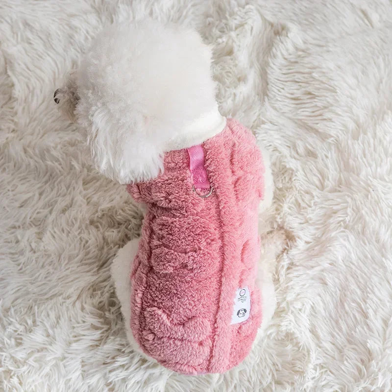 Cozy Fleece Dog & Cat Sweater - Warm Winter Pullover for Small Breeds