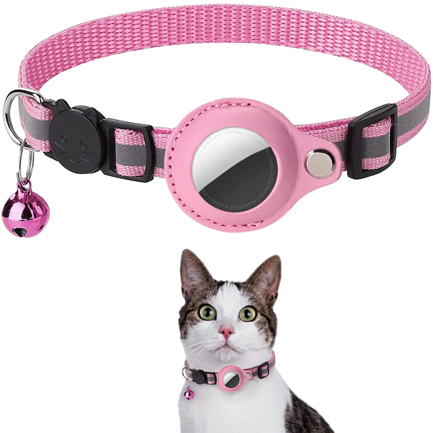 Cat AirTag Holder Collar | Breakaway, Reflective & Waterproof