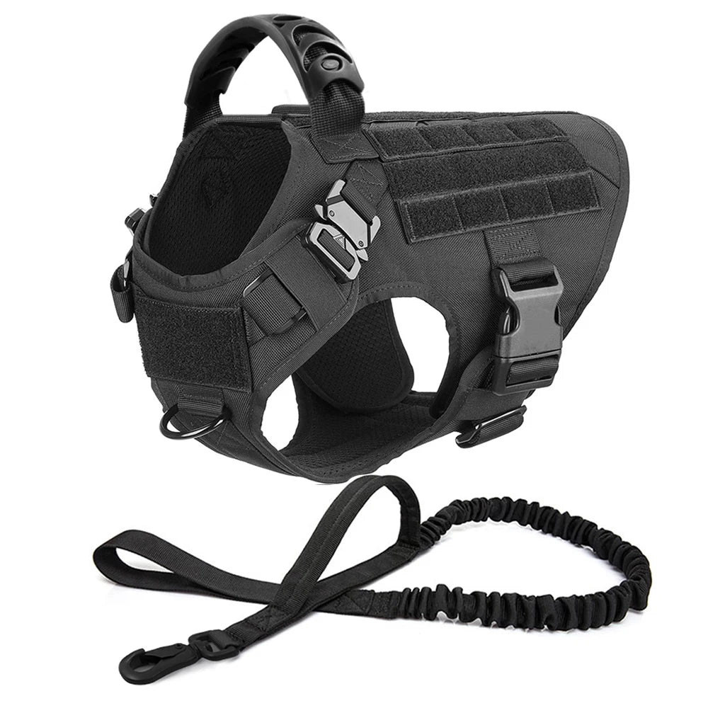 Tactical Dog Harness Vest w/ MOLLE | German Shepherd Malinois Training