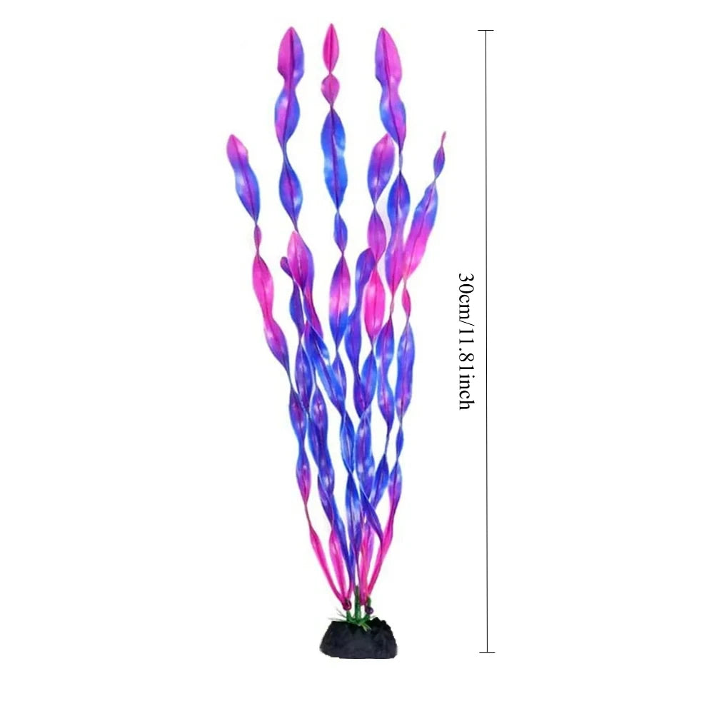 Green Artificial Plastic Aquarium Plant Decor - Fish Tank Ornament