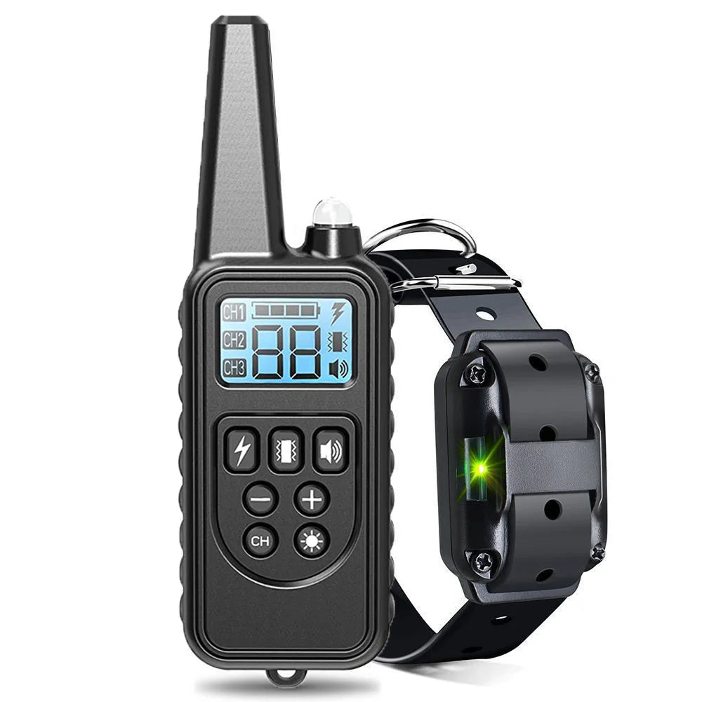 Rechargeable Electric Dog Training & Anti-Bark Collar w/ Clicker
