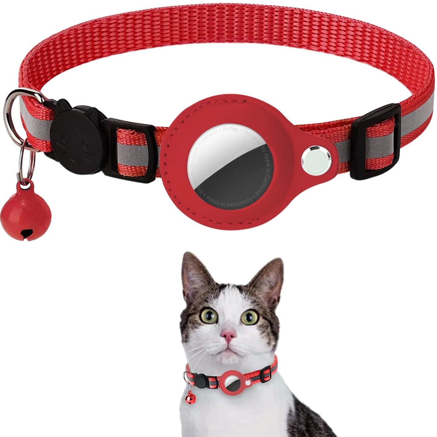Cat AirTag Holder Collar | Breakaway, Reflective & Waterproof