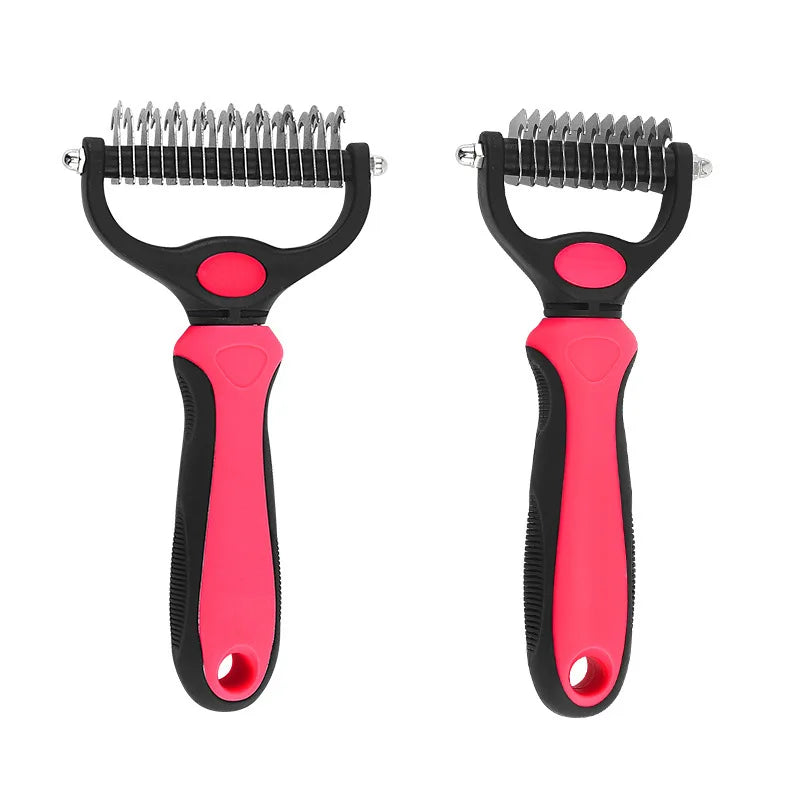 Pet Deshedding Brush | Dog & Cat Fur Remover & Knot Cutter