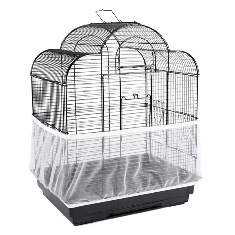 Nylon Mesh Bird Cage Seed Guard & Catcher - Easy Clean