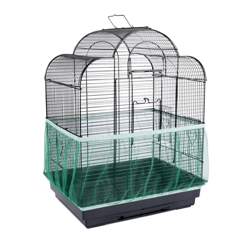 Nylon Mesh Bird Cage Seed Guard & Catcher - Easy Clean