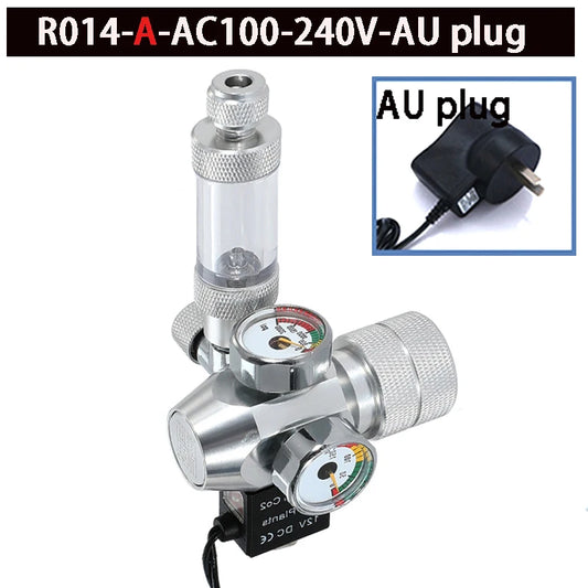 ZRDR 2024 Aquarium CO2 Regulator Kit w/ Solenoid & Counter