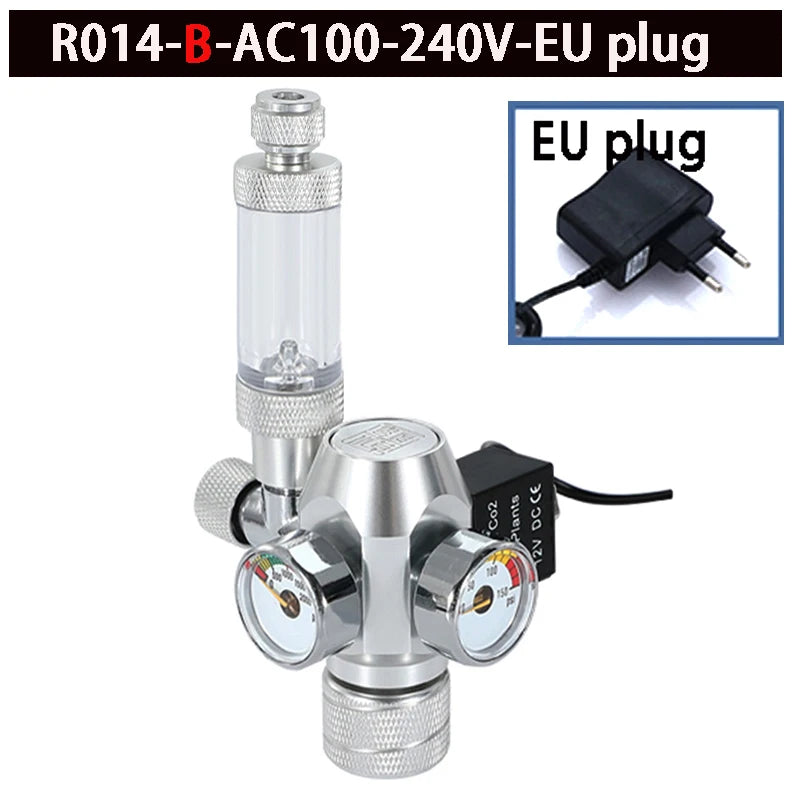 ZRDR 2024 Aquarium CO2 Regulator Kit w/ Solenoid & Counter