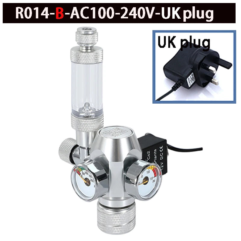 ZRDR 2024 Aquarium CO2 Regulator Kit w/ Solenoid & Counter