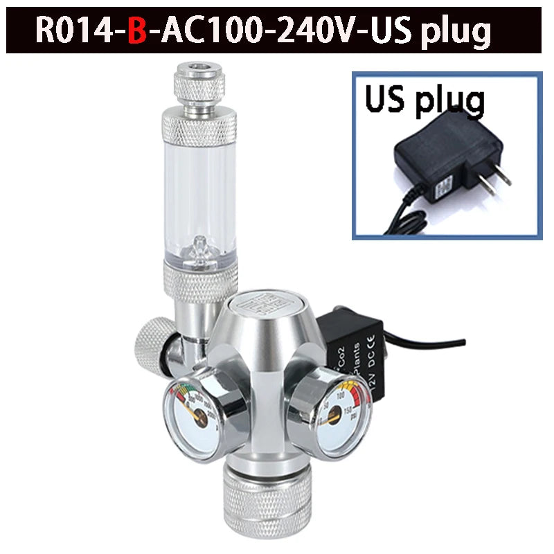 ZRDR 2024 Aquarium CO2 Regulator Kit w/ Solenoid & Counter